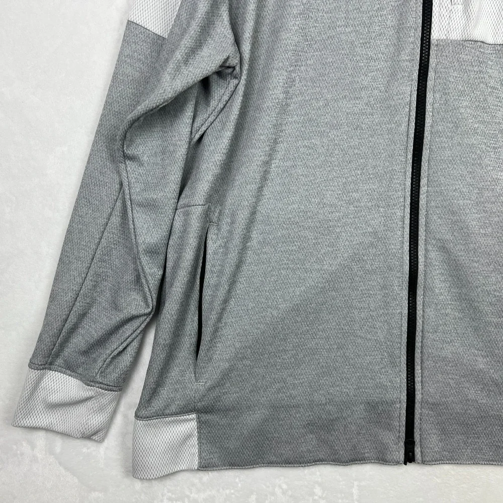 Adidas Full Zip Track Jacket Mens‎ 2XL Team Issue Bomber Gray Colorblock Running